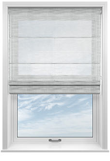 Novara Voile, Grey Skies - Twist&Fit Roman Blind